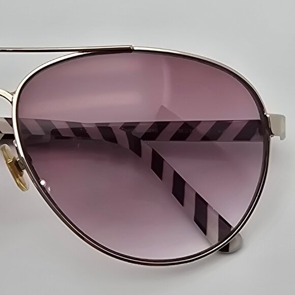 Kate Spade Blossom Silver Black Frame Brown Gradient Lens Aviator Sunglasses main image 7
